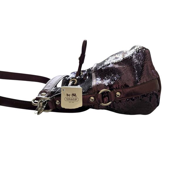 Coach Poppy Special Edition Sequins Amethyst Cinch Drawstring Bucket 17906 NWT - Picture 12 of 14